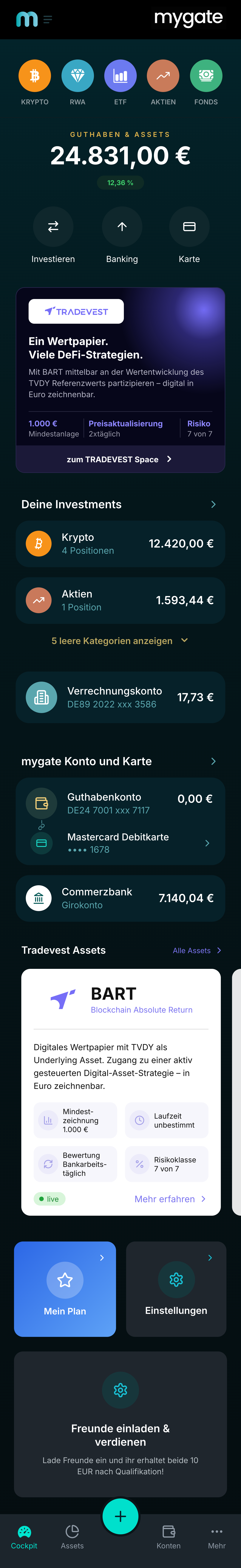 BART im myGate Finanzcockpit